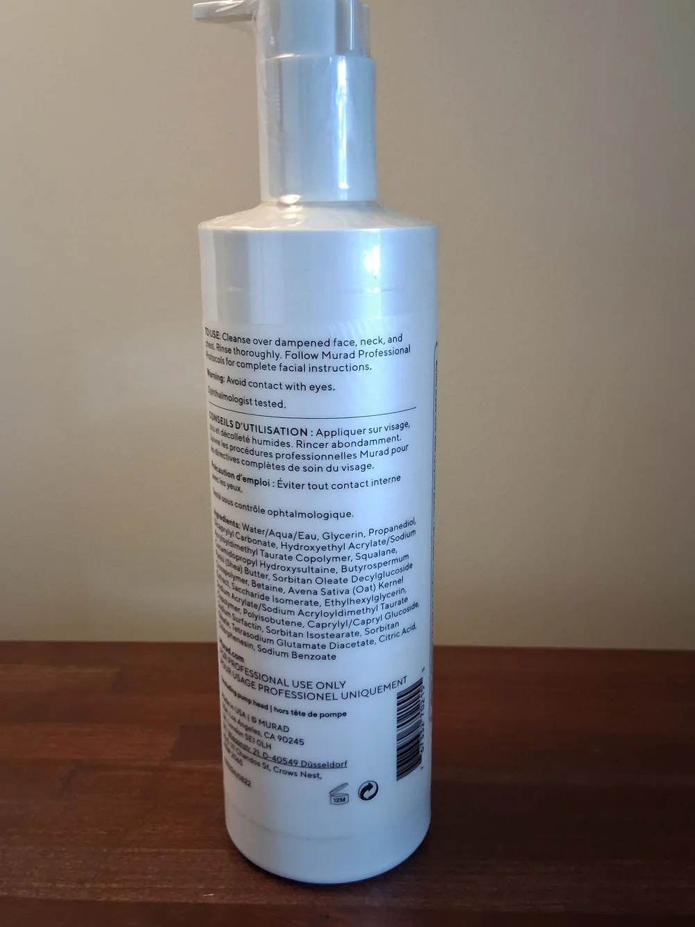 Murad Soothing Oat & Peptide Micellar Cleanser Professional 400ml/13.5 Oz Sealed
